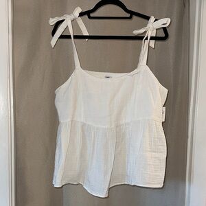 Old Navy Cream Camisole with Tie Straps